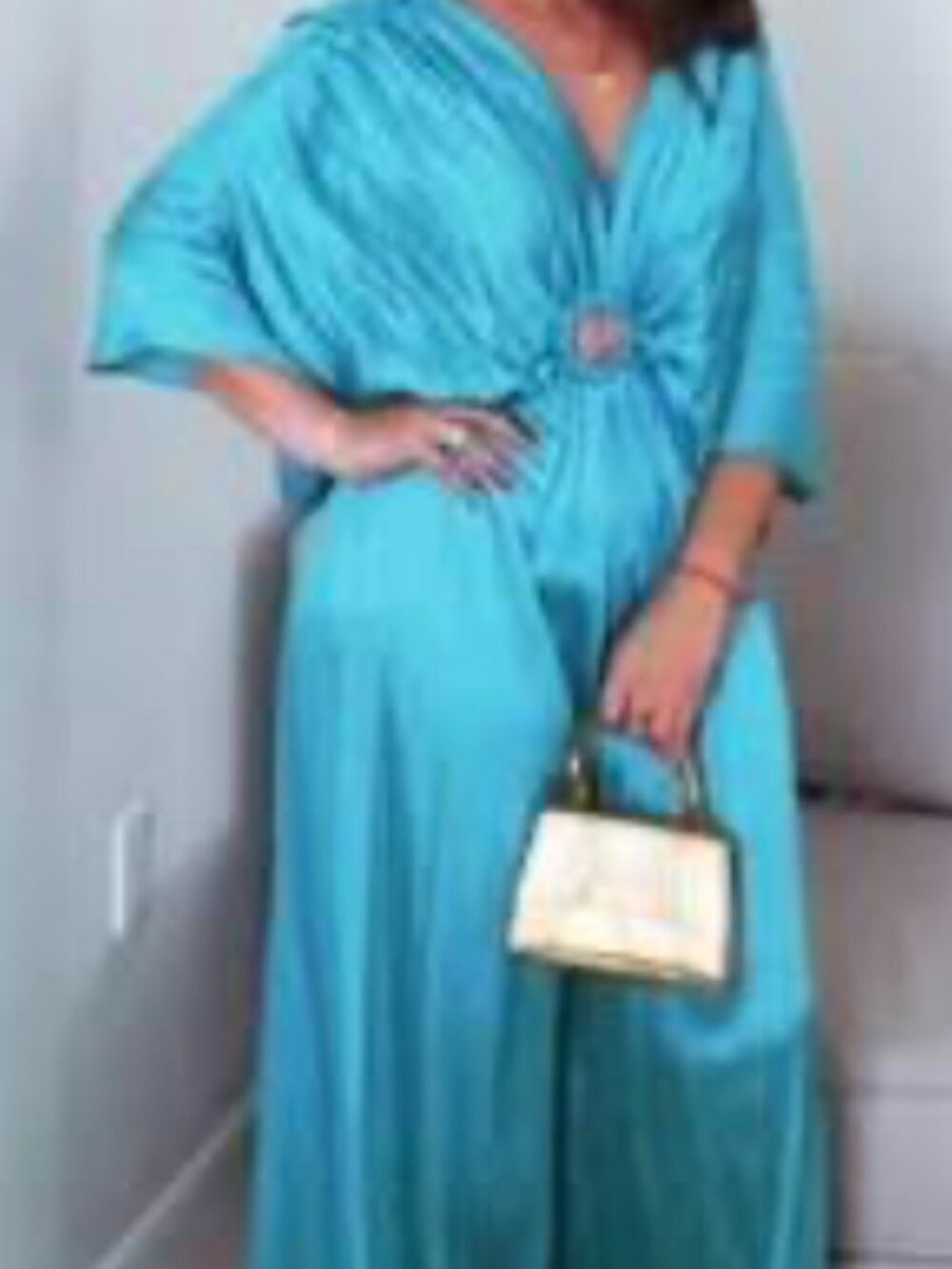 Turquoise Zara Jumpsut With Waist Detail